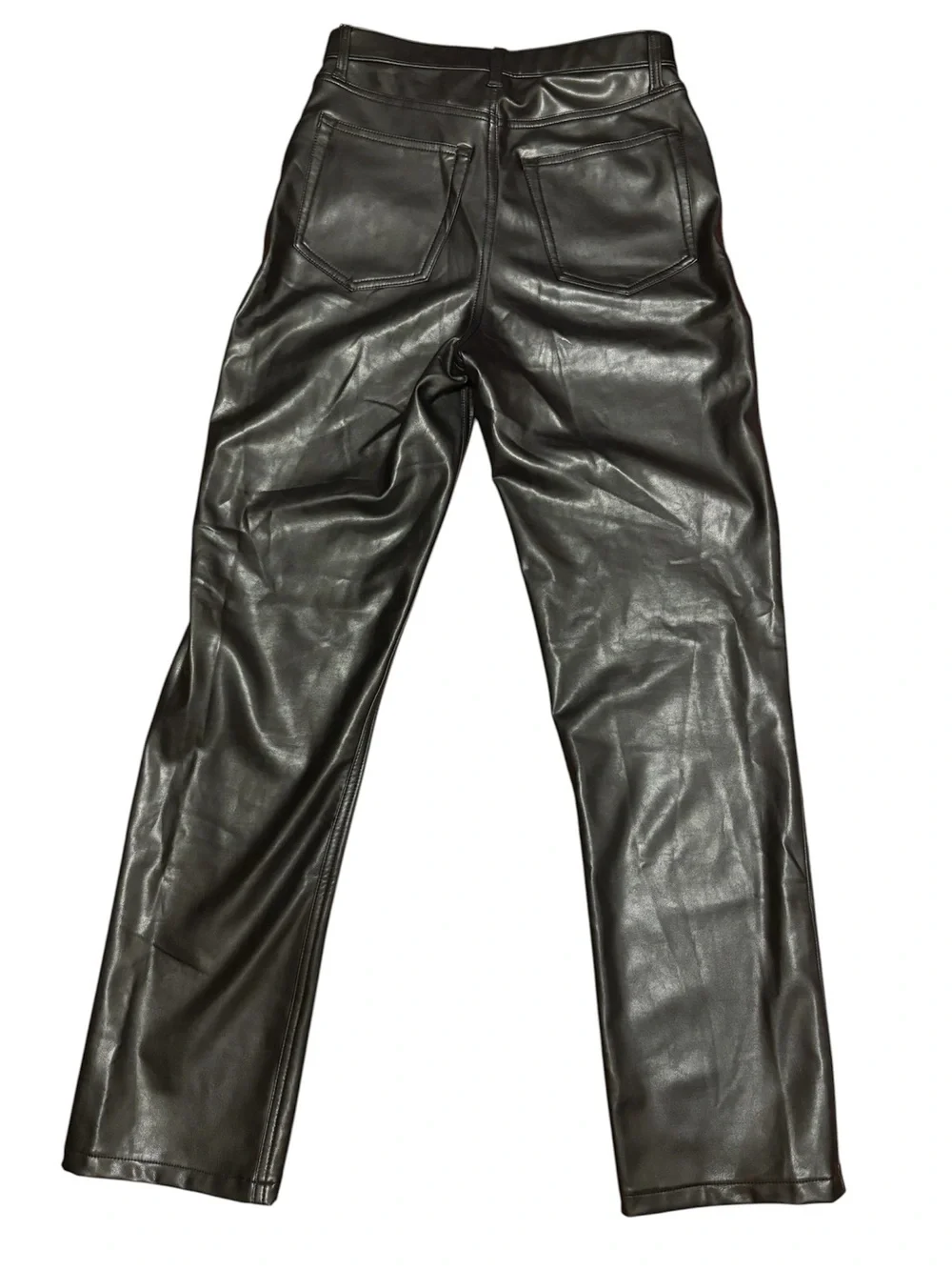 Abercrombie & Fitch the 90’s Straight Ultra High Rise Vegan Leather Pants